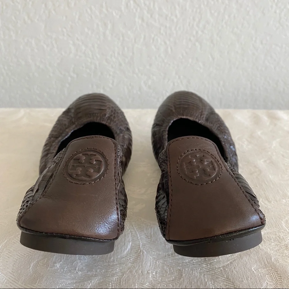 Tory Burch snake skin flats